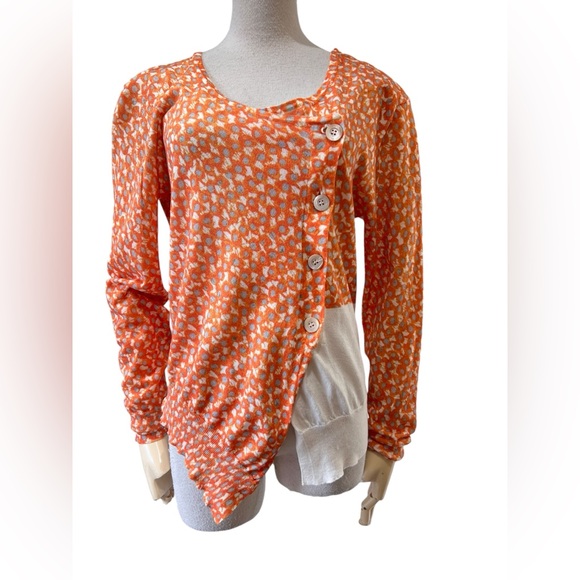 Dries van Noten orange pattern cardigan - Picture 1 of 8